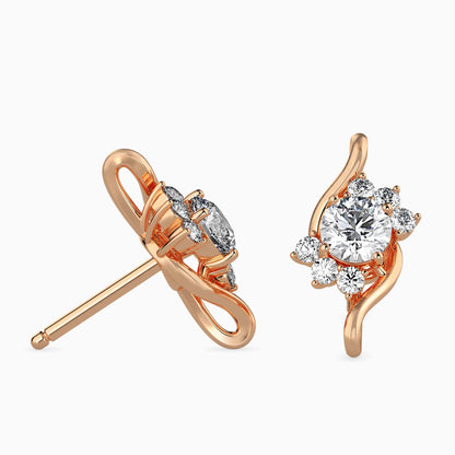 Soren Solitaire Diamond Earring Rose Gold