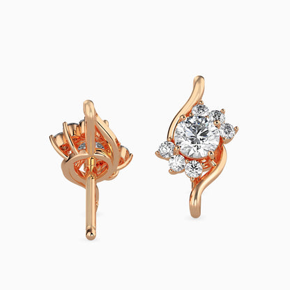 Soren Solitaire Diamond Earring Rose Gold