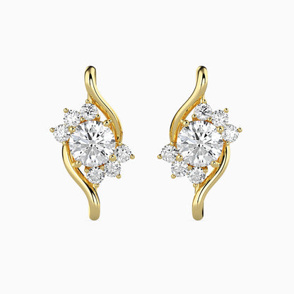 Soren Solitaire Diamond Earring Yellow Gold