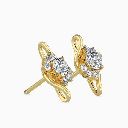 Soren Solitaire Diamond Earring Yellow Gold