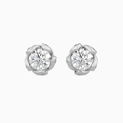 Marella Solitaire Diamond Earring Platinum