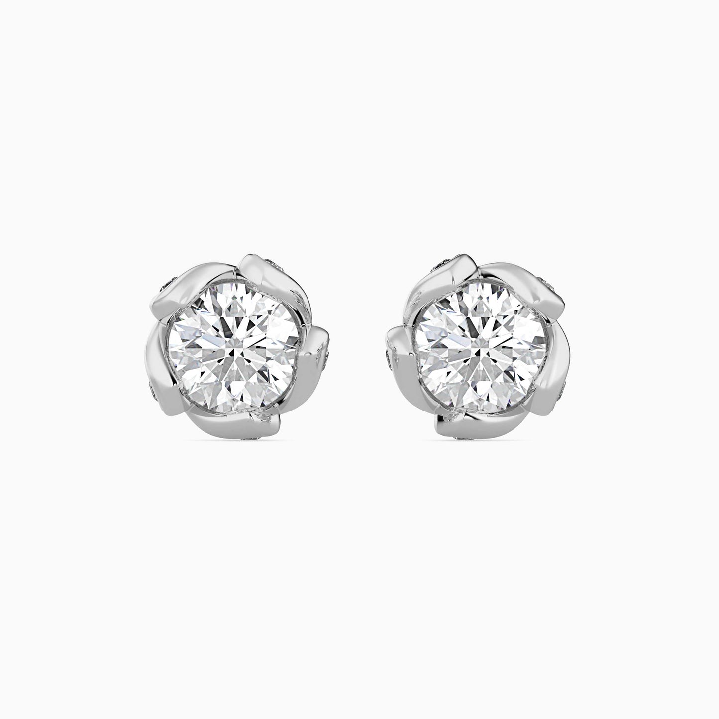 Marella Solitaire Diamond Earring White Gold