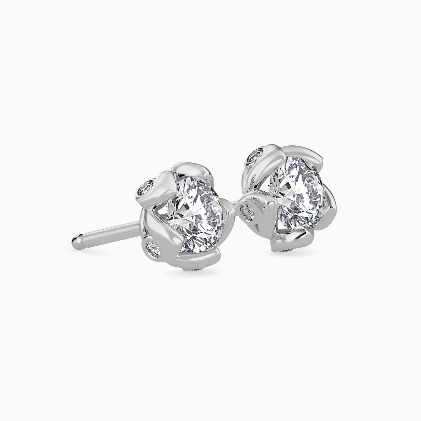 Marella Solitaire Diamond Earring Platinum