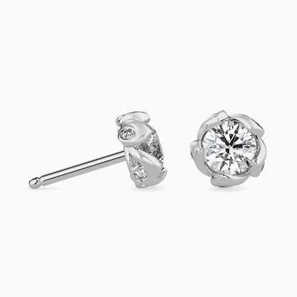 Marella Solitaire Diamond Earring Platinum