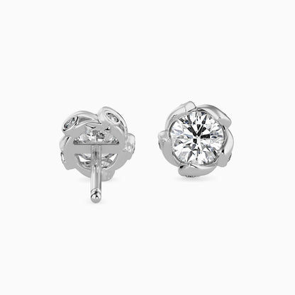 Marella Solitaire Diamond Earring Platinum