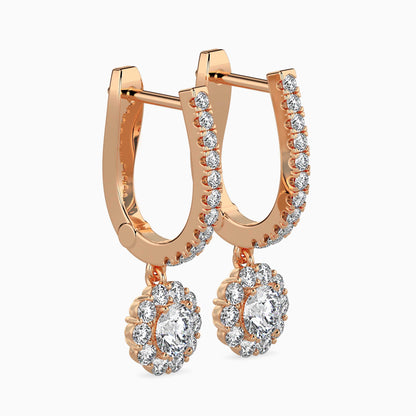 Nestor Diamond Solitaire Earring Rose Gold