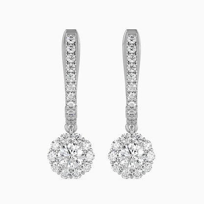 Nestor Diamond Solitaire Earring White Gold