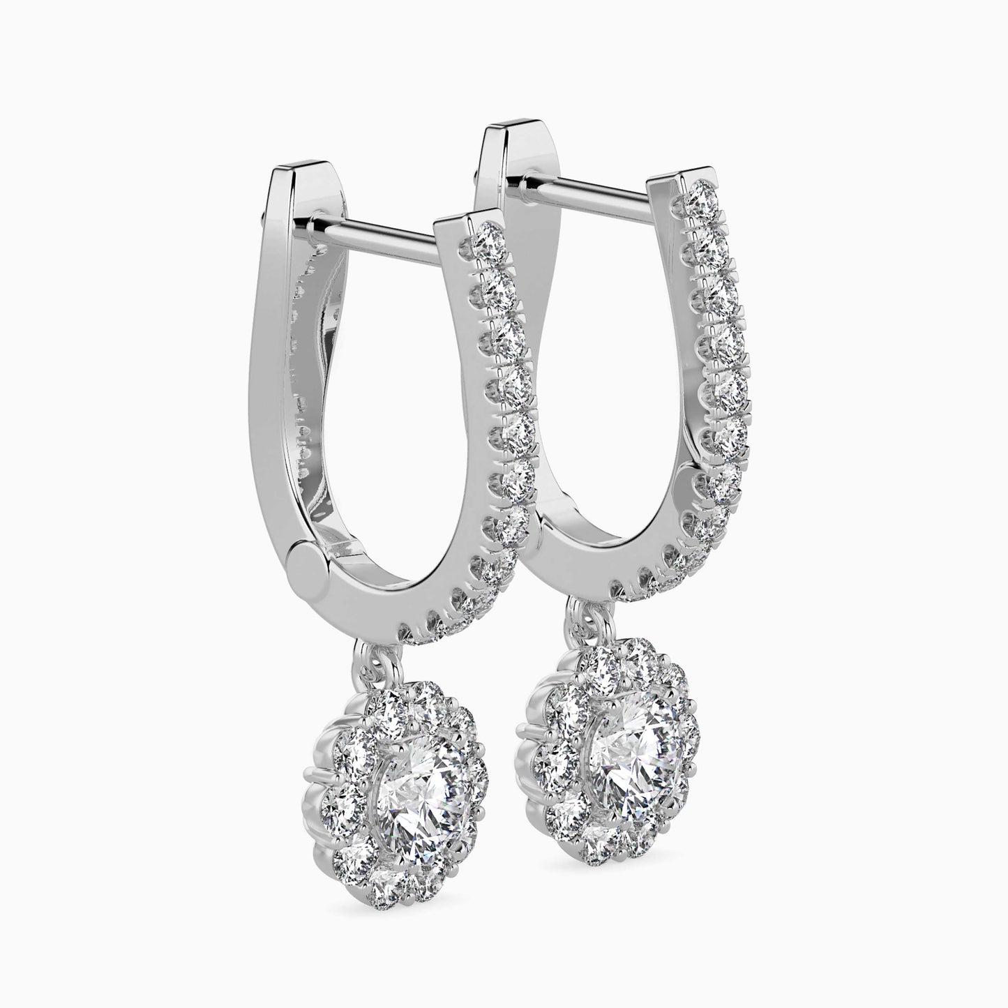 Nestor Diamond Solitaire Earring White Gold