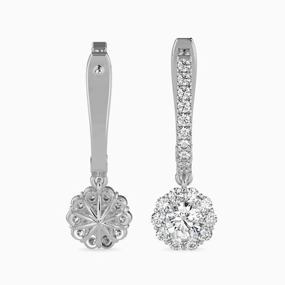 Nestor Diamond Solitaire Earring Platinum