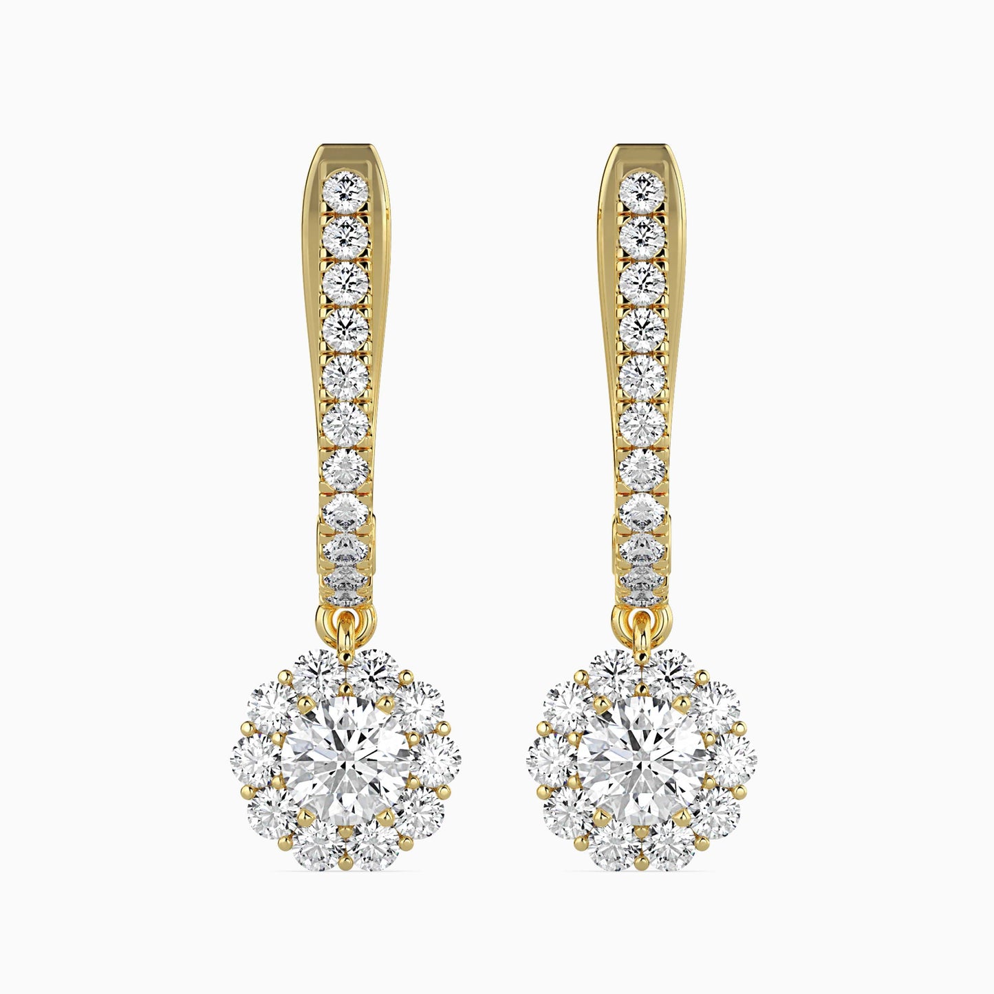 Nestor Diamond Solitaire Earring Yellow Gold