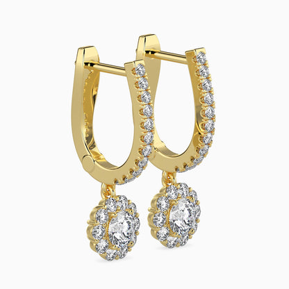 Nestor Diamond Solitaire Earring Yellow Gold