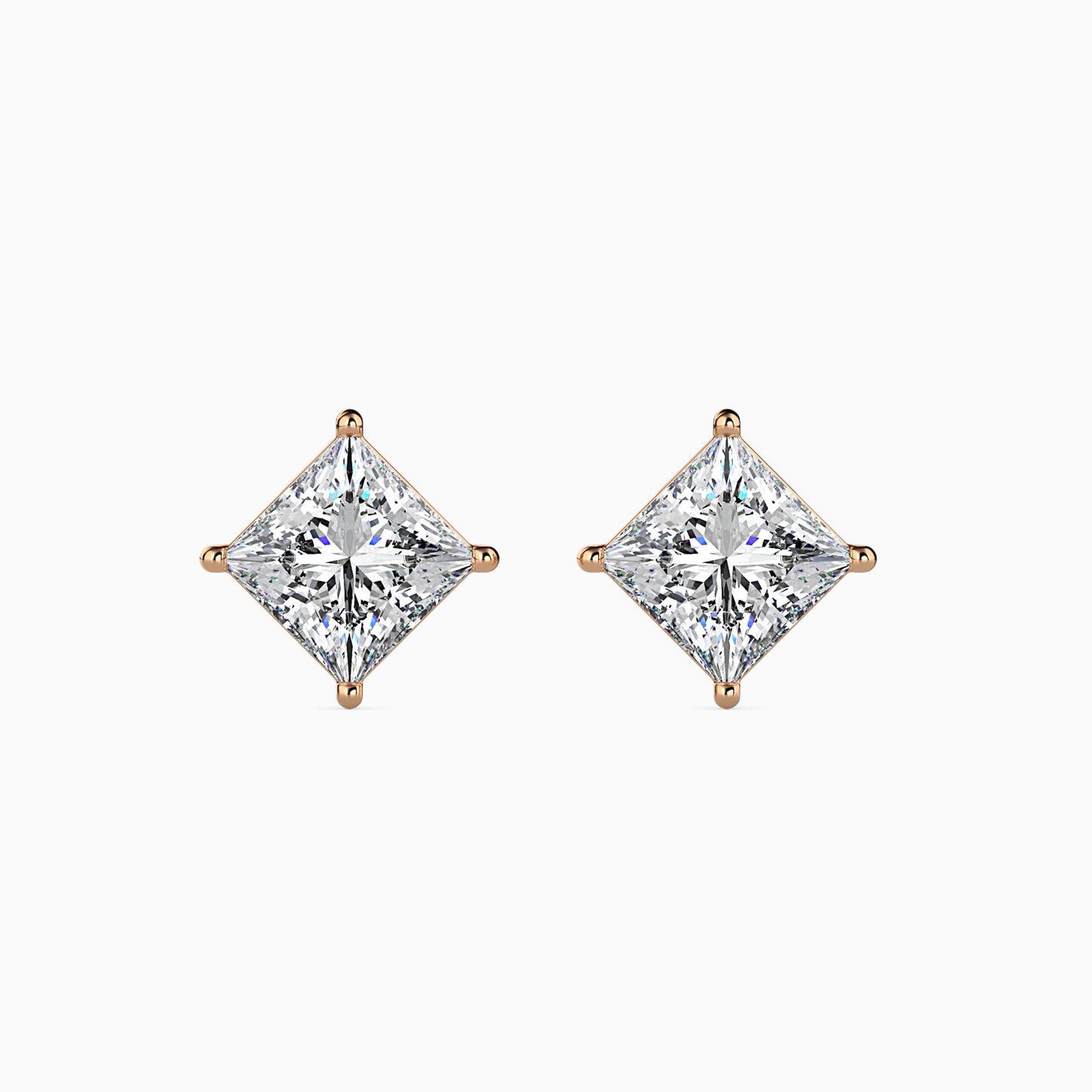 Eternal Elegance Solitaire Earring Rose Gold