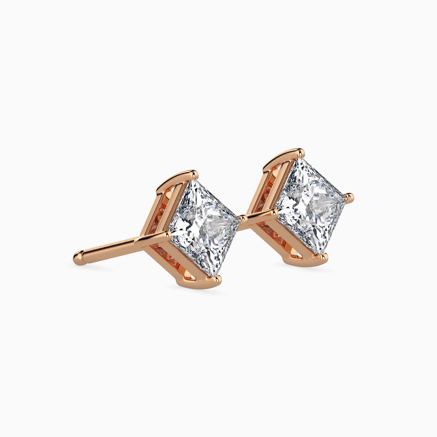 Eternal Elegance Solitaire Earring Rose Gold