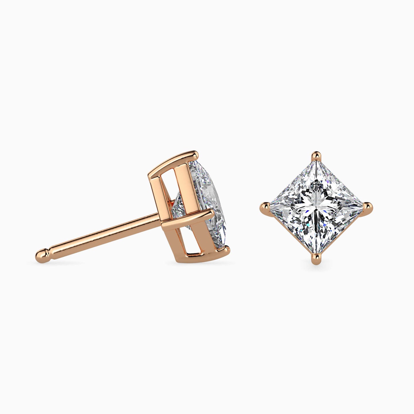 Eternal Elegance Solitaire Earring Rose Gold