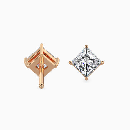 Eternal Elegance Solitaire Earring Rose Gold