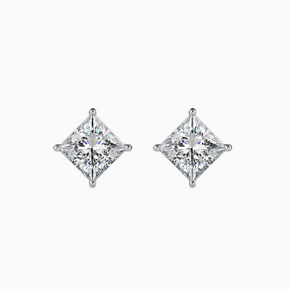 Eternal Elegance Solitaire Earring White Gold