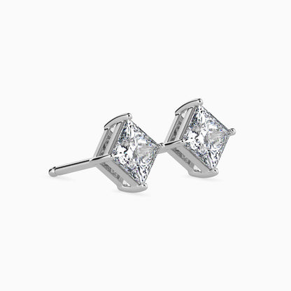 Eternal Elegance Solitaire Earring White Gold