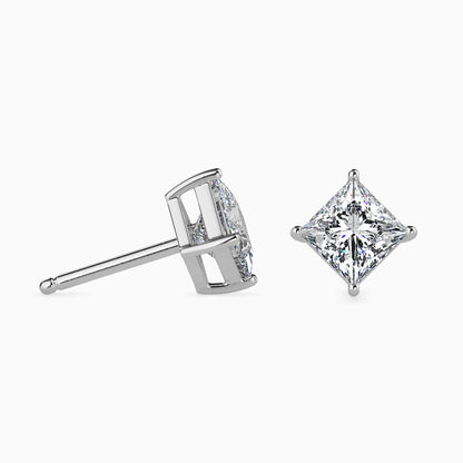 Eternal Elegance Solitaire Earring White Gold