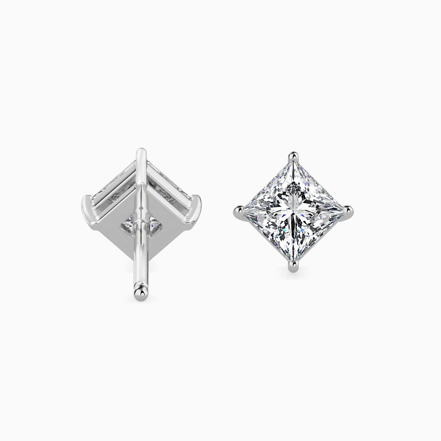 Eternal Elegance Solitaire Earring White Gold