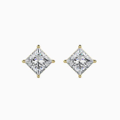 Eternal Elegance Solitaire Earring Yellow Gold