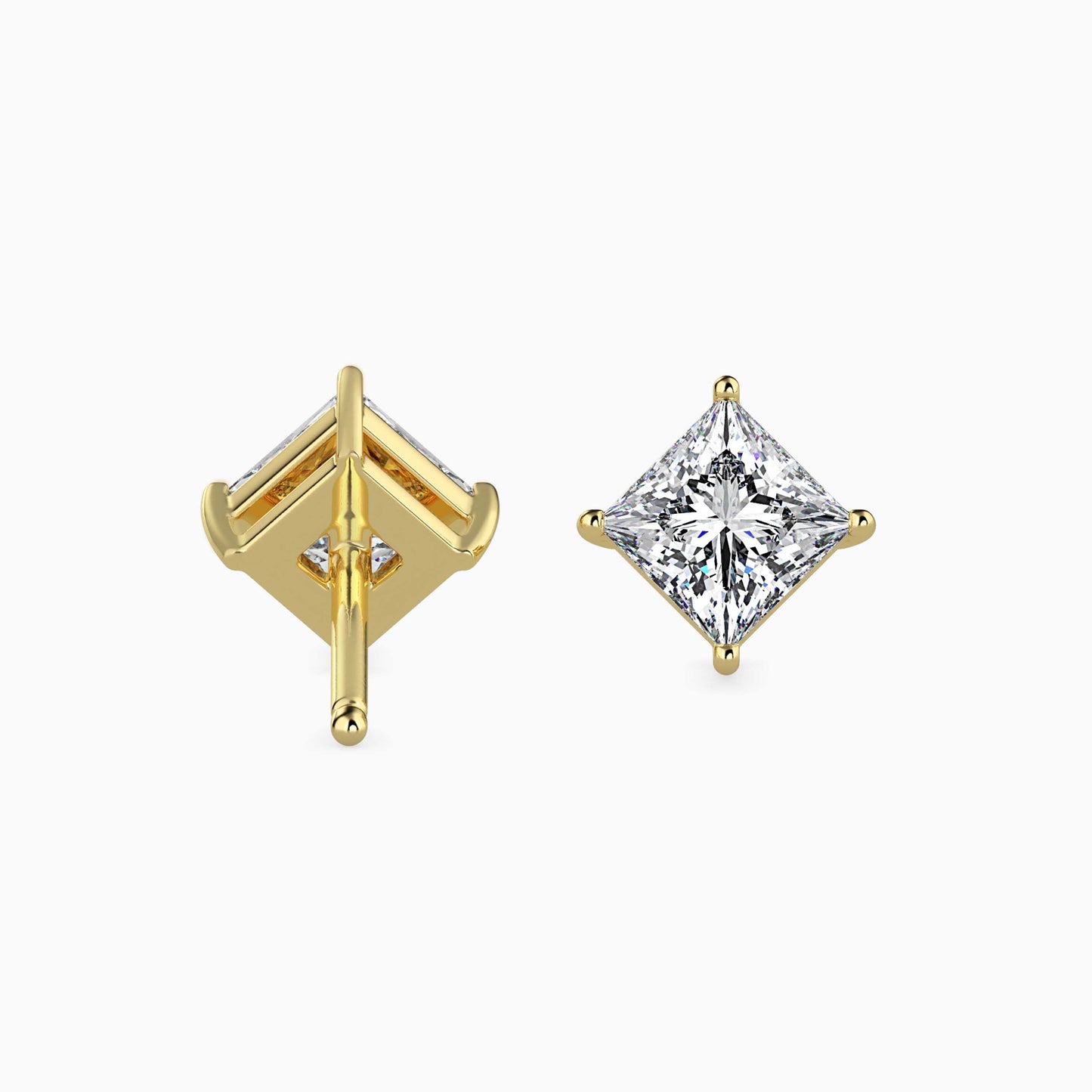 Eternal Elegance Solitaire Earring Yellow Gold