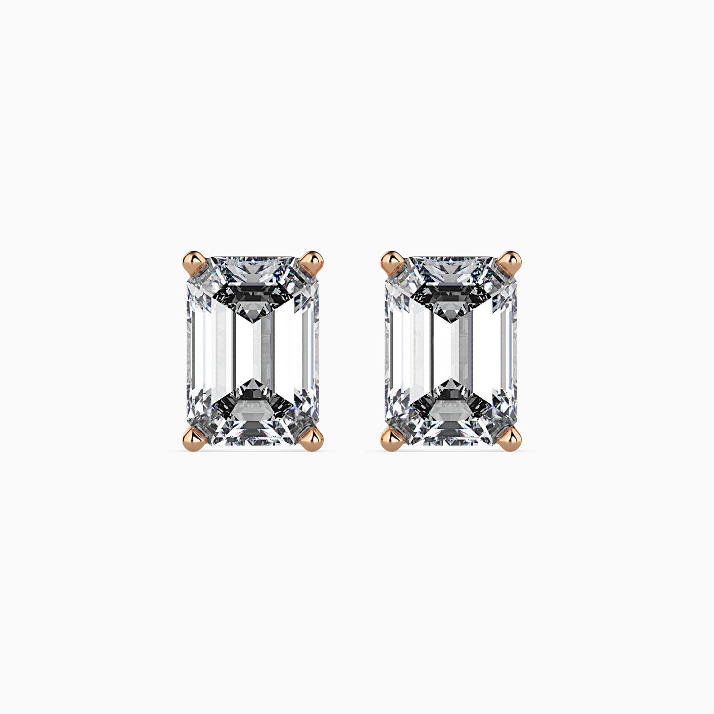 Exquisite Embers Solitaire Earring Rose Gold