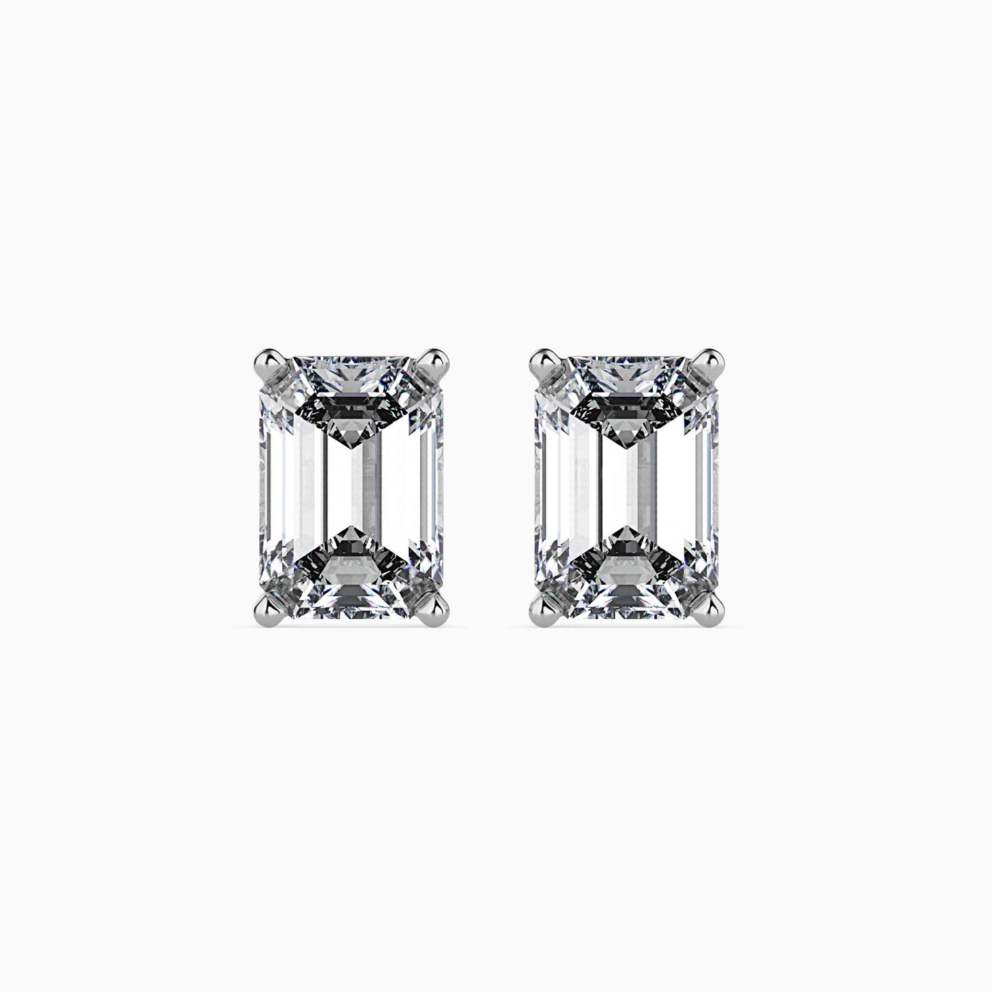 Exquisite Embers Solitaire Earring Platinum