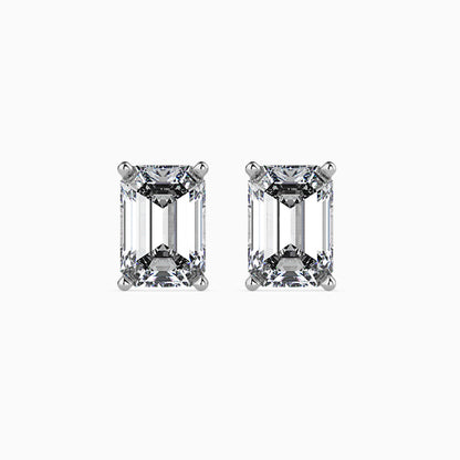 Exquisite Embers Solitaire Earring Platinum