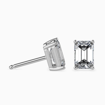 Exquisite Embers Solitaire Earring Platinum