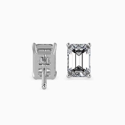 Exquisite Embers Solitaire Earring Platinum