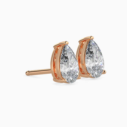 Dazzling Drops Solitaire Earring Rose Gold