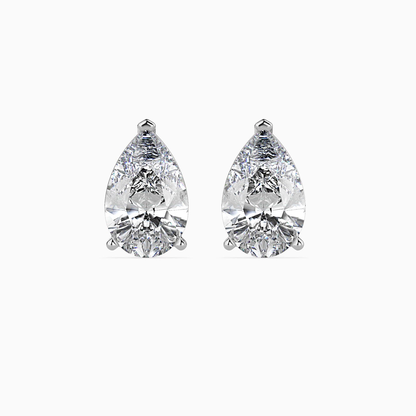 Dazzling Drops Solitaire Earring White Gold