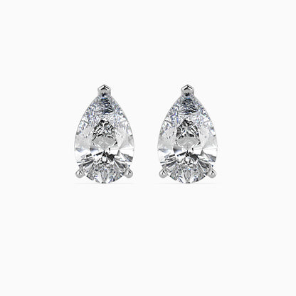 Dazzling Drops Solitaire Earring Platinum