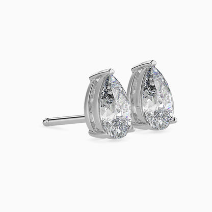 Dazzling Drops Solitaire Earring White Gold