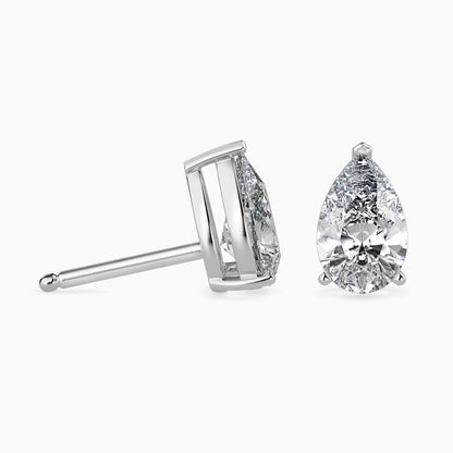 Dazzling Drops Solitaire Earring White Gold