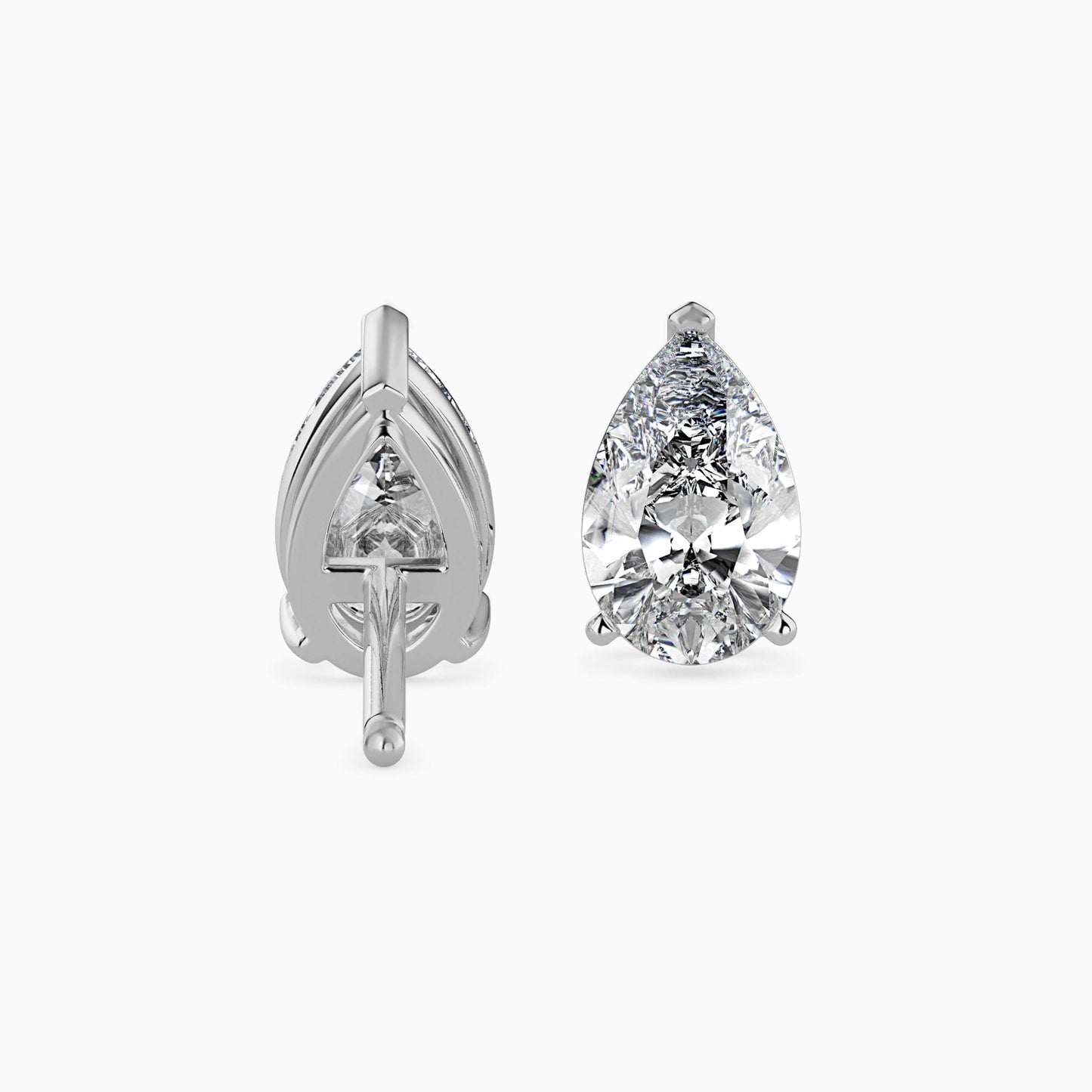 Dazzling Drops Solitaire Earring White Gold