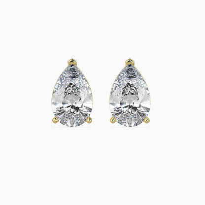 Dazzling Drops Solitaire Earring Yellow Gold