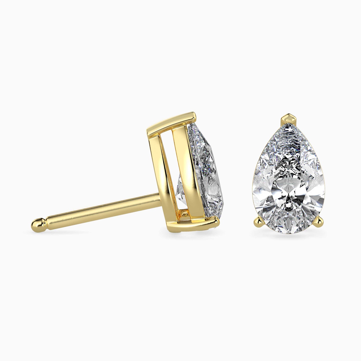 Dazzling Drops Solitaire Earring Yellow Gold