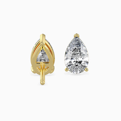 Dazzling Drops Solitaire Earring Yellow Gold