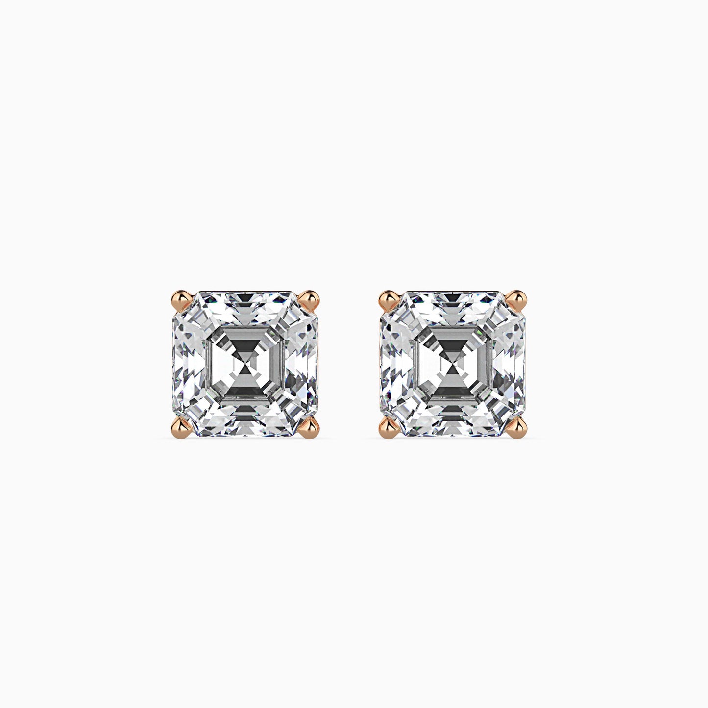 Ethereal Orbs Solitaire Earring Rose Gold