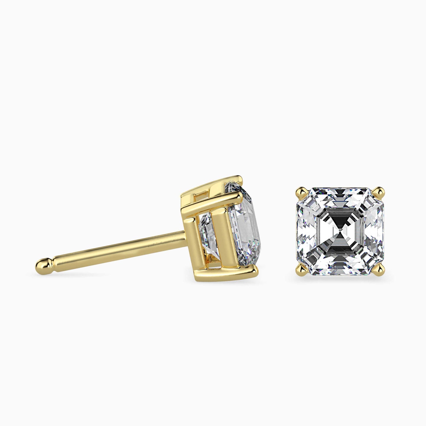 Ethereal Orbs Solitaire Earring Yellow Gold