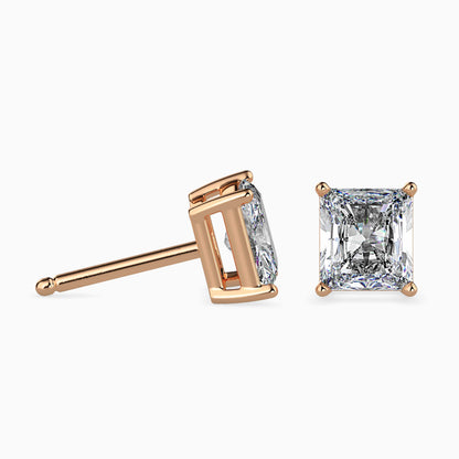 Radiant Stars Solitaire Earring Rose Gold