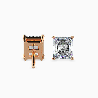 Radiant Stars Solitaire Earring Rose Gold