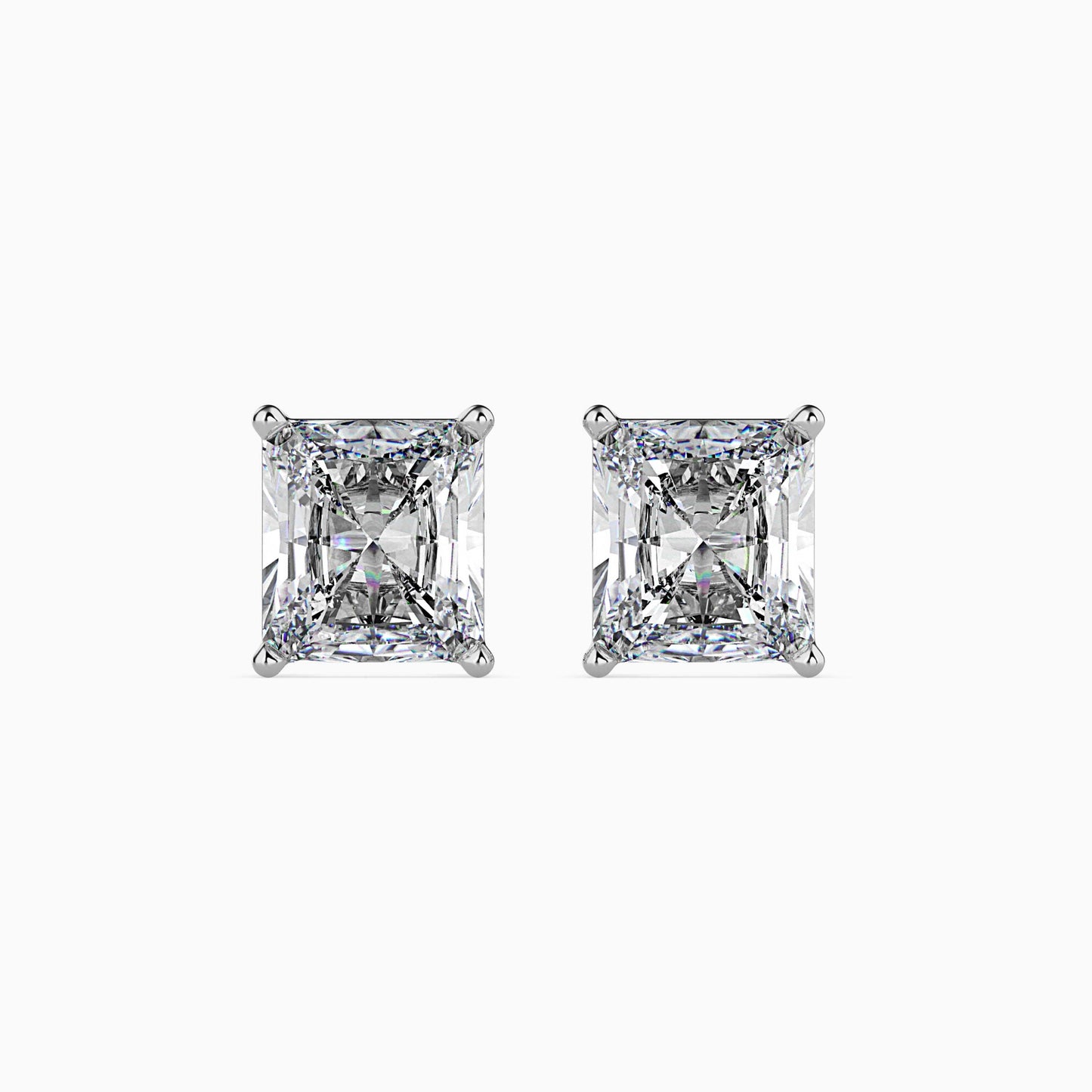 Radiant Stars Solitaire Earring Platinum