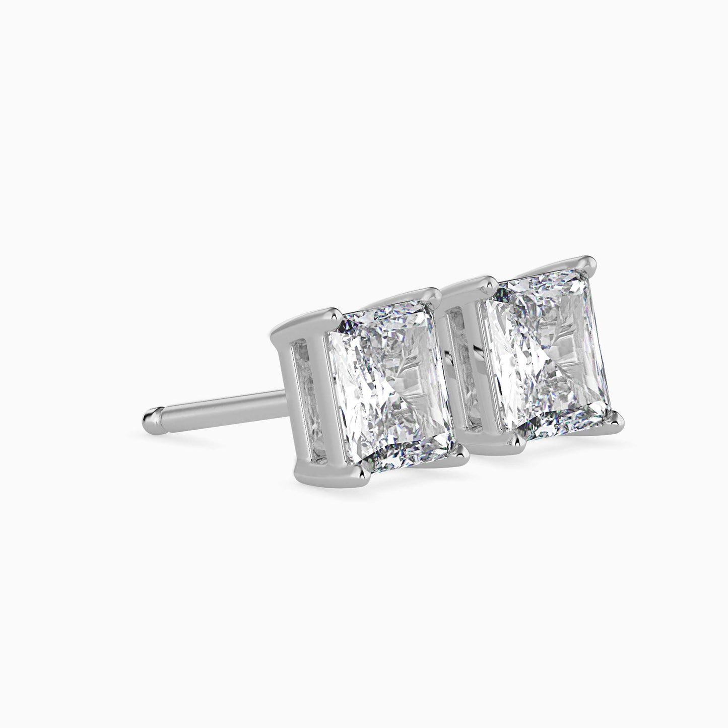 Radiant Stars Solitaire Earring Platinum