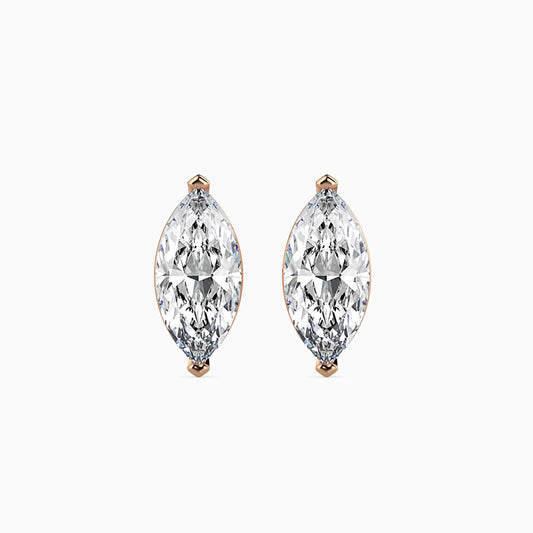 Celestial Sparklers Solitaire Earring Rose Gold