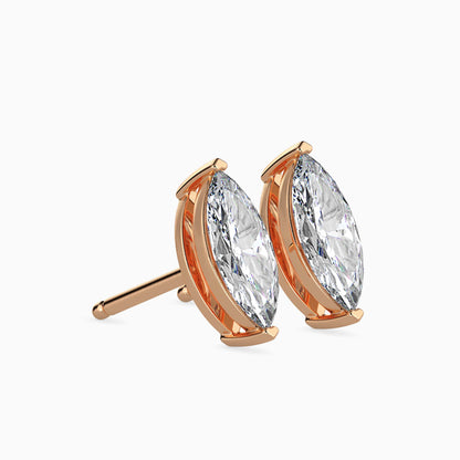 Celestial Sparklers Solitaire Earring Rose Gold