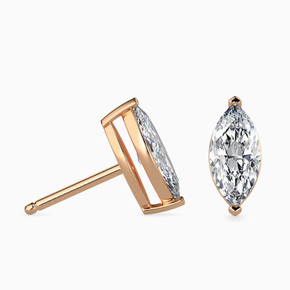 Celestial Sparklers Solitaire Earring Rose Gold