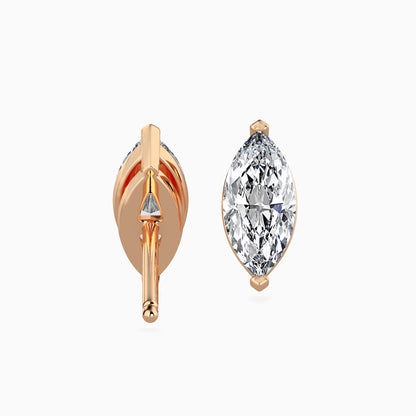 Celestial Sparklers Solitaire Earring Rose Gold