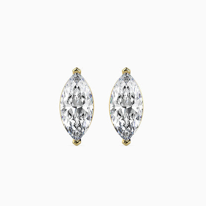 Celestial Sparklers Solitaire Earring Yellow Gold